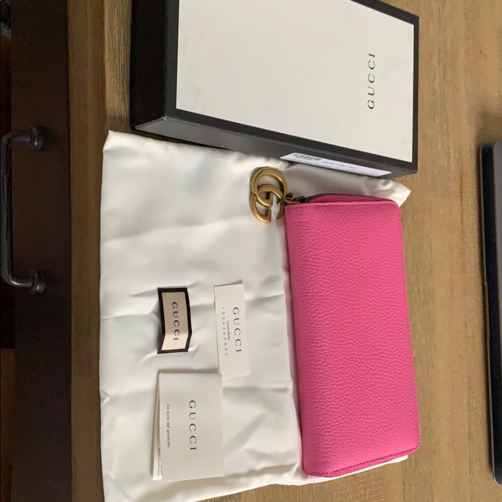 Pink GG Marmot Continental Wallet